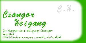 csongor weigang business card